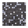 Black Square Glass Mosaic Tiles for Bathroom and Kitchen Backsplashes