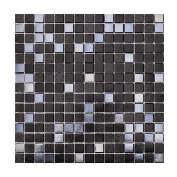 Black Square Glass Mosaic Tiles for Bathroom and Kitchen Backsplashes