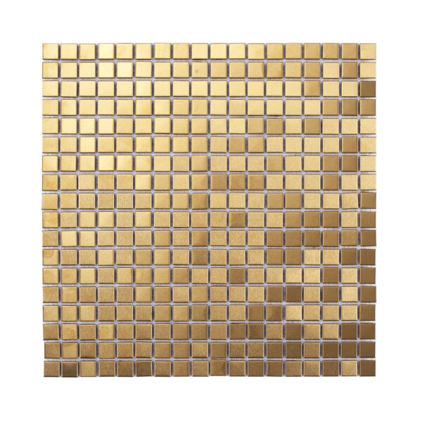 Metallic Gold Square Mosaic Wall Tiles