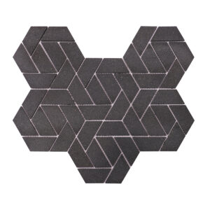 Black Marble Mosaic Bathroom Floor Tiles