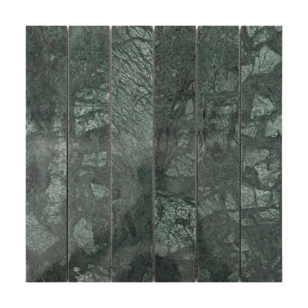 Long Strip Dark Green Marble Mosaic Tiles