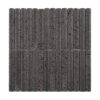 3D Concave Fluted Strip Black Lava Stone Mosaic Tiles