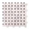 Carrara White Basketweave Marble Mosaic Wall and Floor Tiles