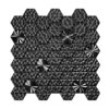 1202-112 Black Metal 3D Groutless Hexagon Mosaic Tile in Stainless Steel