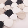 White and Black Flat Pebble Stone Mosaic Tiles