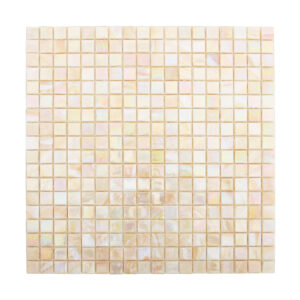 1202-728 Cream Beige Pearlescent Square Mosaic Backsplash Tiles