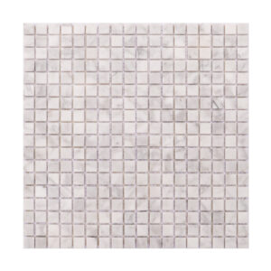 Carrara White Honed Marble Square Mosaic Tiles