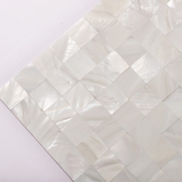 1202-811 White Mother Of Pearl Tight Joints Mosaic Pearlescent Tile
