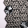 1203-109 Black Metal 3D Groutless Hexagon Mosaic Tile in Stainless Steel