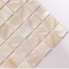 Polished Beige Seashell Square Mosaic Tiles