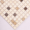 1203-404 Crema Marfil Mixed Emperador Light and Emperador Dark Marble Mosaic Tiles