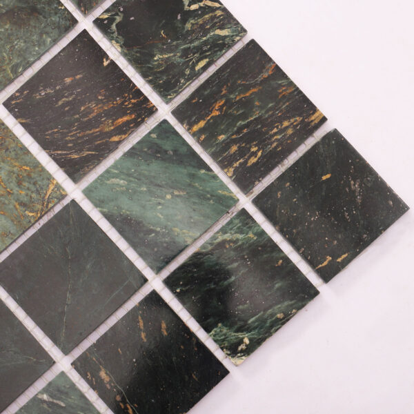 1203-405 Empress Green Square Marble Mosaic Tiles