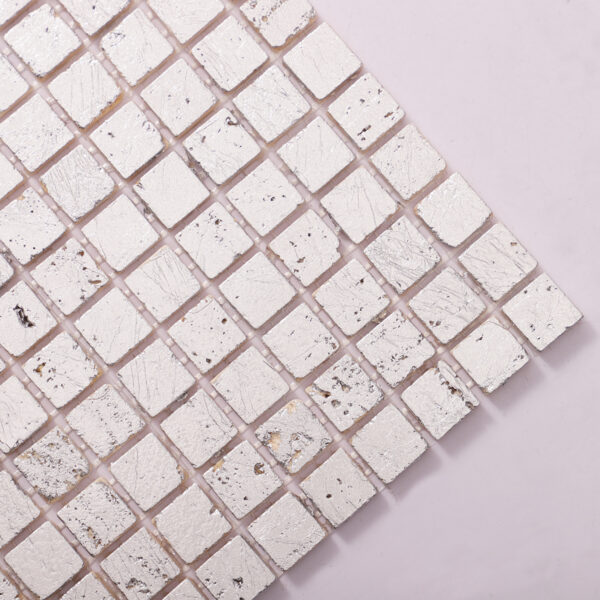 Silver Foil Travertine Mosaic Wall Tiles