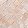 Polished Beige Seashell Square Mosaic Tiles