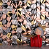 1204-305 3D Hexagon Metal Mosaic Wall Tiles