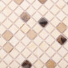 1204-403 Crema Marfil Mixed Emperador Light and Emperador Dark Marble Mosaic Tiles