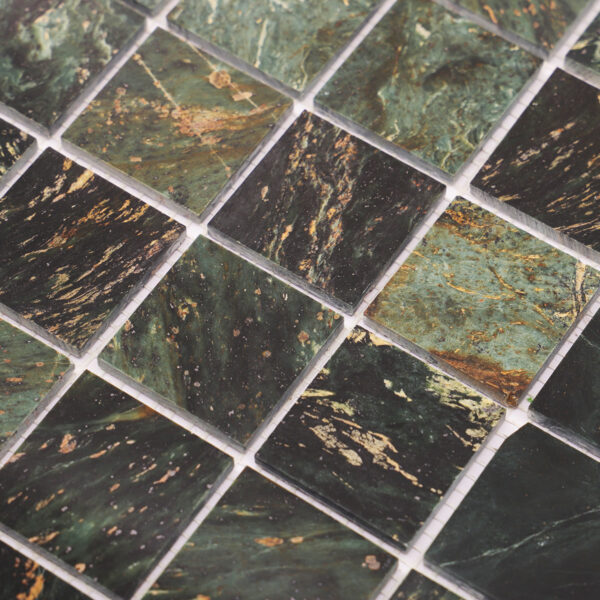 1204-404 Empress Green Square Marble Mosaic Tiles