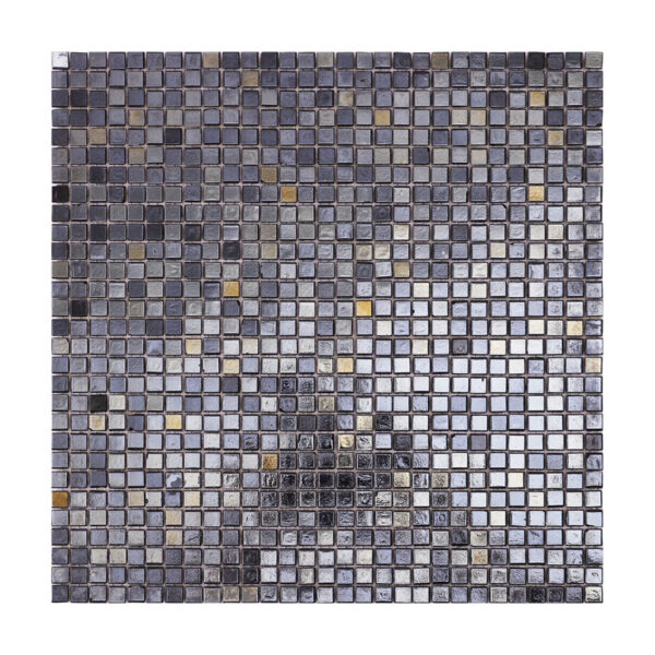 Polished Black Square Glass Mosaic Wall Pool & Floor Tile 10X10mm