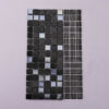 Black Square Glass Mosaic Tiles for Bathroom and Kitchen Backsplashes