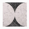 1205-311 Polished Green and White Marble Cutting Art Mosaic Tiles