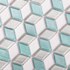 Green Light Blue 3D Rhombus Mosaic Tile