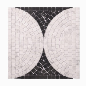 Black and White Handcrafted Marble Mosaic Tiles