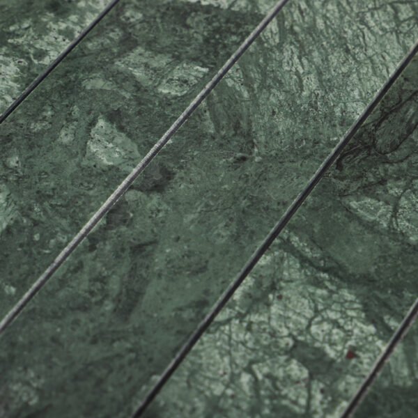 Long Strip Dark Green Marble Mosaic Tiles