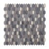 1206-571 Dark Grey Gold Poil Mixed Micro Glass Mosaic Picket Tiles