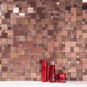 1206-596 3D Copper and Stainless Steel Tiles