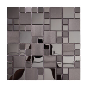 Black Metal Glossy and Metee Modular Mosaic Tiles