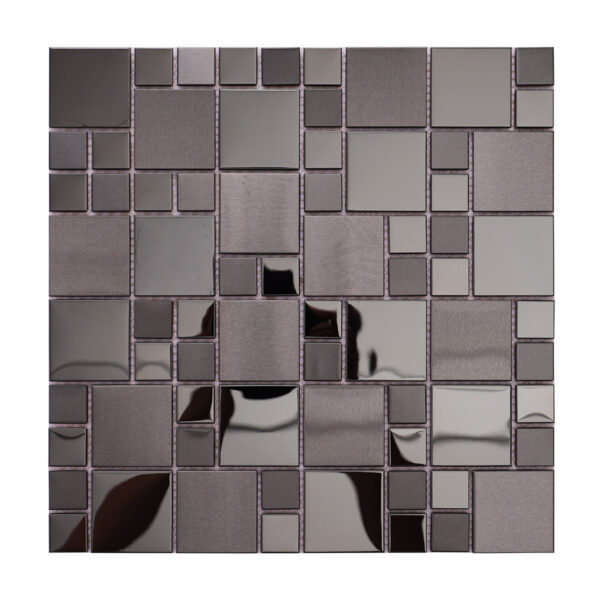 Black Metal Glossy and Metee Modular Mosaic Tiles