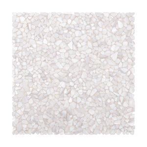 1207-253 White Mother of Pearl Pebbles Polished Mosaic Tiles