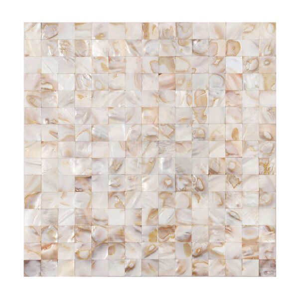 Beige Wart Mother Of Pearl Tight Joints Square Mosaic Tile