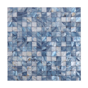 1209-60 Iridescent Blue Mother of Pearl Square Mosaic Bathroom and Kitchen Tile
