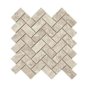 Beige Wooden Marble Herringbone Mosaic Tile