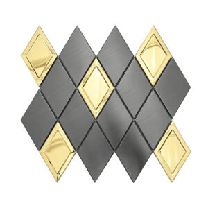 Black Gold Diamond Stainless Steel Mosaic Tile