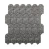 Black Ripple Fan Metal Mosaic Tile for Statement Walls