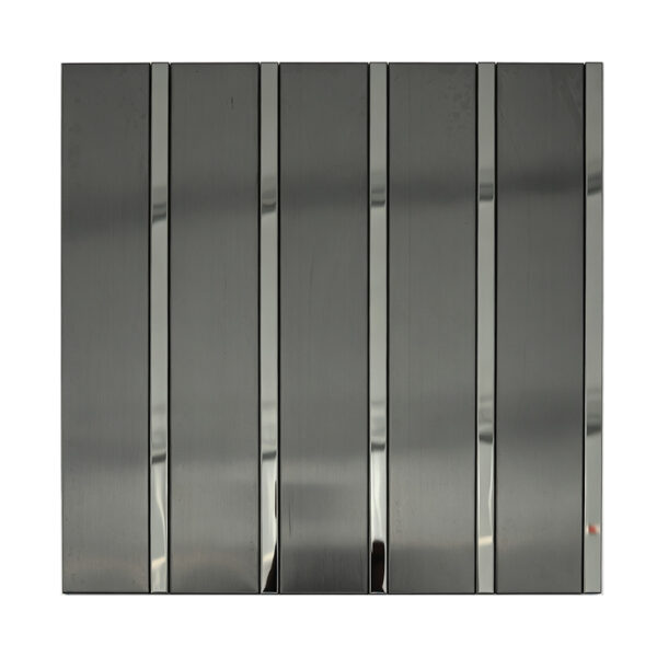 Industrial Black Groutless Metal Striped Shower Washroom Wall Tiles