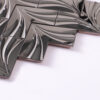 3D Black Mirror Herringbone Groutless Metal Mosaic Tile