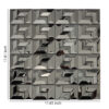 Black-stainless-steel-mosaic-tile-size-diagram 3D Black Stainless Steel Chevron Mosaic Wall Tile