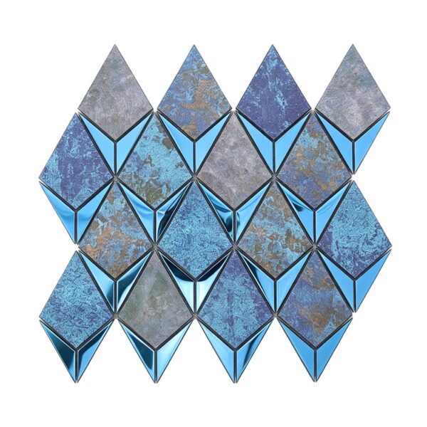 Blue-Diamond-Aluminum-Stainless-Steel-Mosaic-Tile Blue Diamond Aluminum Stainless Steel Mosaic Tile