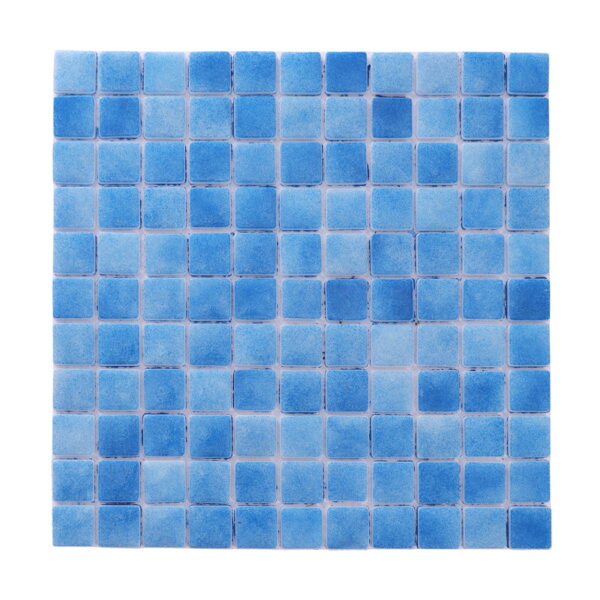 Blue Square Recycled Glass Mosaic Pool Tile