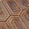 Antique Copper Elongated Hexagon Mosaic Metal Tile for Modern Geometric Wall Design