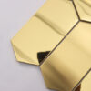 Gold Elongated Hexagon Mosaic Brushed Mirror Stainless Steel Tile