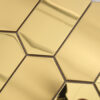 Gold Elongated Hexagon Mosaic Brushed Mirror Stainless Steel Tile