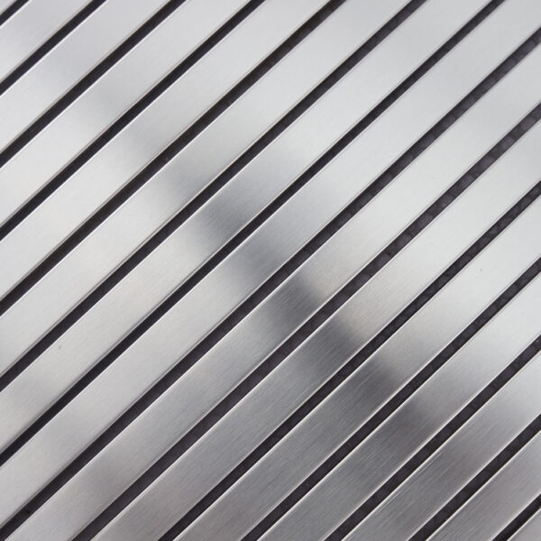 Silver Stainless Steel Ribbon Mosaic Contemporary Shower and Long Living Hall Walls Tile