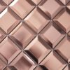 Rose Gold Beveled Brushed Stainless Steel Mosaic Tile for Bathroom Walls
