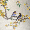 Chinese-flower-bird-glass-mosaic-mural-full-view Chinese Flower Bird Handmade Glass Mosaic Mural Tile