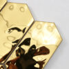 Close-Up-Glossy-Gold-Hexagon-Stainless-Steel-Mosaic-Tile Glossy Gold Hexagon Metal Tile Stainless Steel Picket Decorative Mosaic Wall
