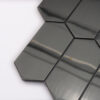 Close-Up-Mirror-Glossy-Black-Hexagon-Stainless-Steel-Tile-Texture-Detail Mirror Black Hexagon Metal Tile Hotel Lobby Mosaic
